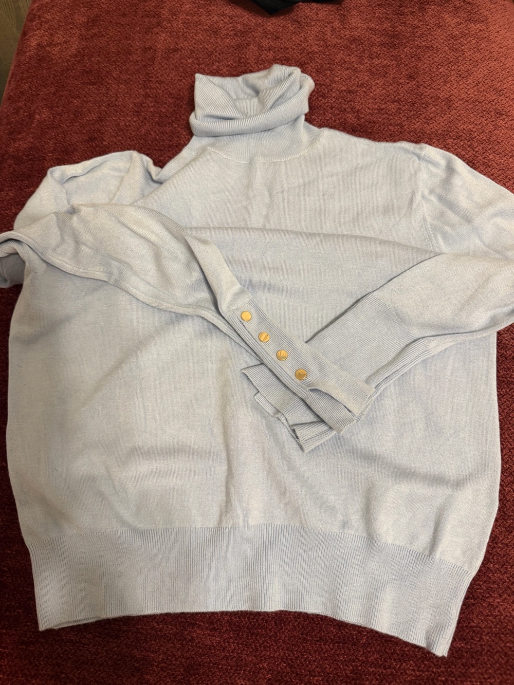 ZARA women’s  Pale Blue Crewneck Sweater